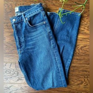 AGOLDE Riley High Rise Straight Crop Button Fly Jeans Size 27